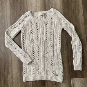 Abercrombie & Fitch Grey Cable knit Sweater Y2K